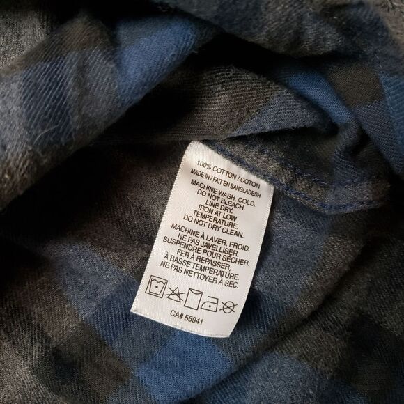 Kolby Plaid Shirt Size Large blue and grey - Picture 7 of 8